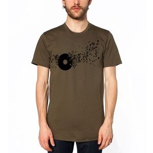 VINYL LYRICS Graphic Tee Print T-Shirt SML